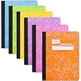 Composition Notebook, 6 Pack, Wide Ruled Paper, 7-1/2