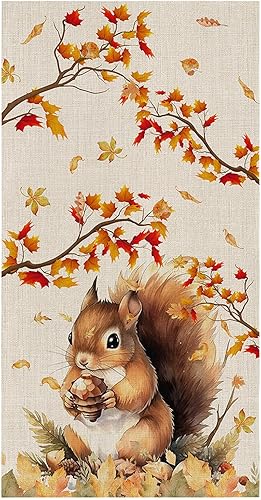 Miniatura 10 de Toallas de cocina de cosecha, decoración de granja de Acción de Gracias con camión, hoja de arce, toalla de cocina de Acción de Gracias, paños