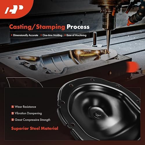 Miniatura 4 de A-Premium Tapa del diferencial trasero con junta compatible con Ford F-150 F-100 Expedition Explorer E-150 Ranger Lincoln Mark LT Mazda