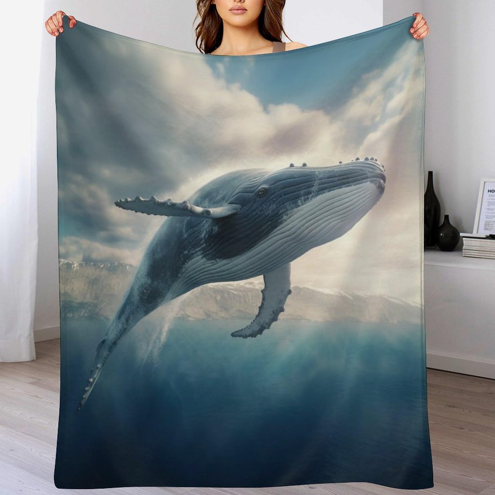Couverture baleines lavable en machine pour éliminer le froid hivernal