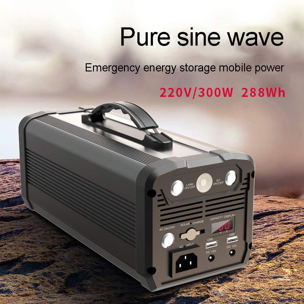 288wh generatore Portatile Batteria al Litio Ricaricabile Pacchetto Generatore, 12V, Uscita USB off-Grid Alimentatore per CPAP Campeggio di Emergenza Backup