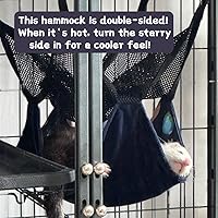 Vista 10 de Hamaca de rata para hurón, cama nación, jaula, juego de accesorios para la casa del personal y escondites para conejillo de indias, hurón de 13.8