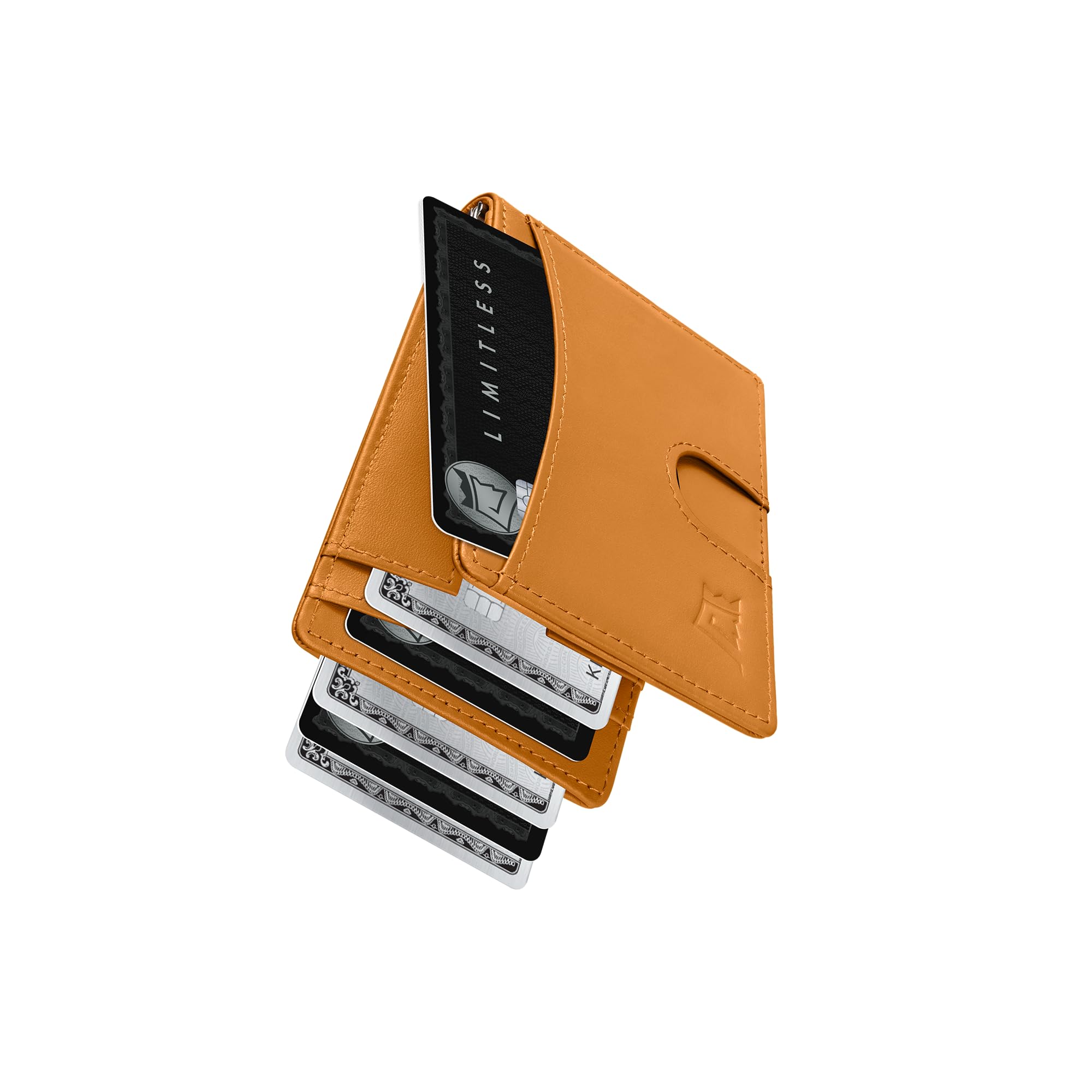 Kings Loot Money Clip Slim Minimalist Wallet for Men – RFID Blocking Leather Design with Money Clip – Front Pocket Bifold Holds 12 Cards – Stylish &