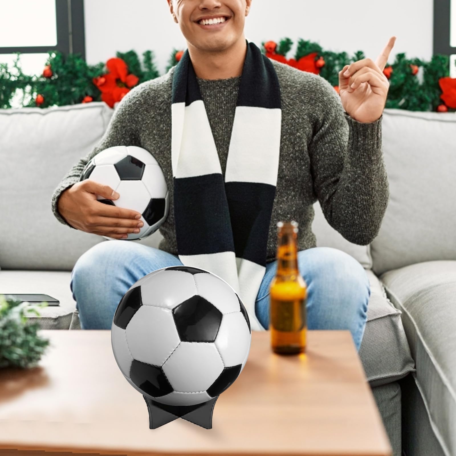Porta Palloni,Espositore per Pallone da Calcio Acrilico,Porta Palla Espositore,Espositore Portapalle,Set di Supporti per Palloni da Calcio per Pallone Calcio Pallavolo Palla Basket Pallone