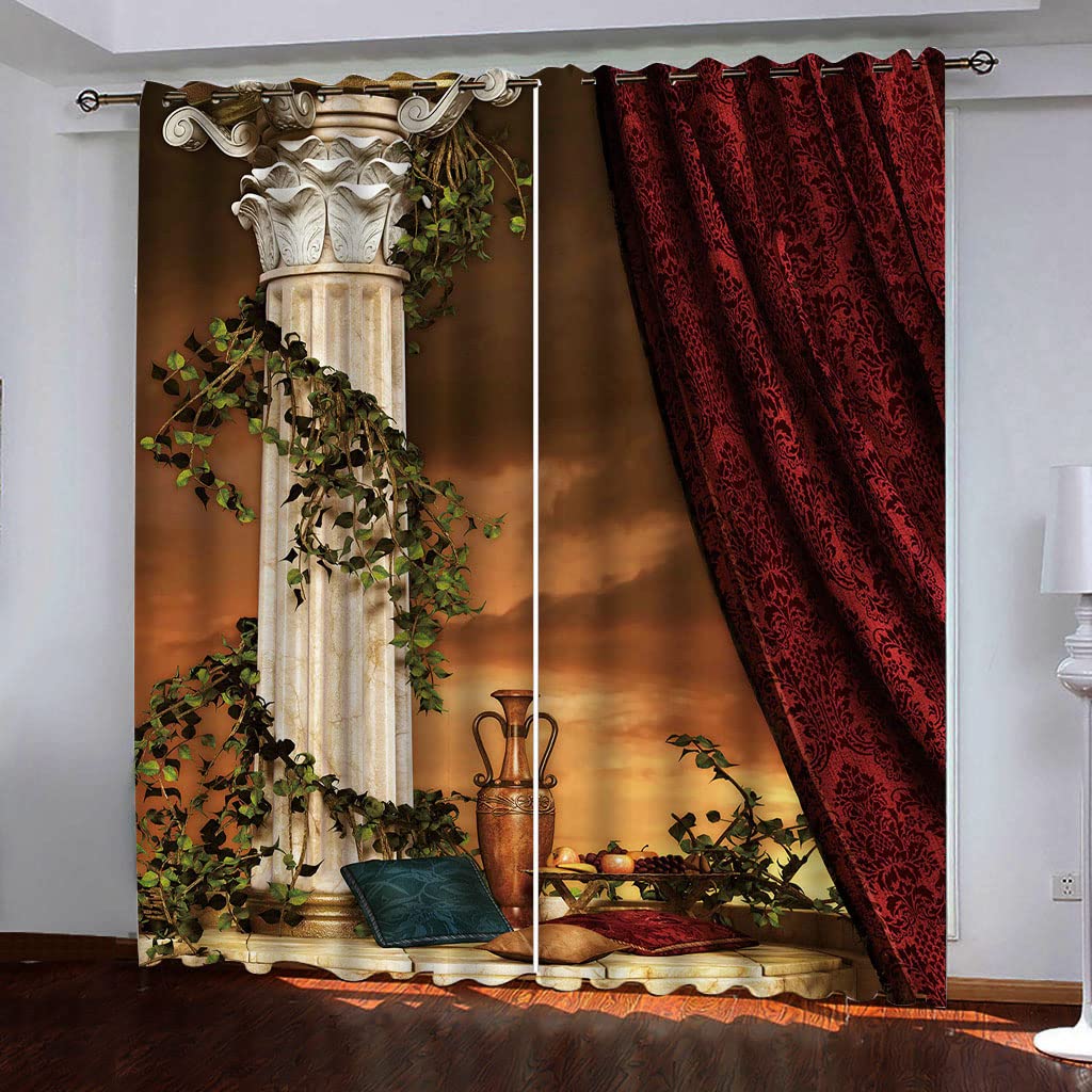 Rideaux opaques occultants 3D de 140x260cm avec isolant thermique anti-froid