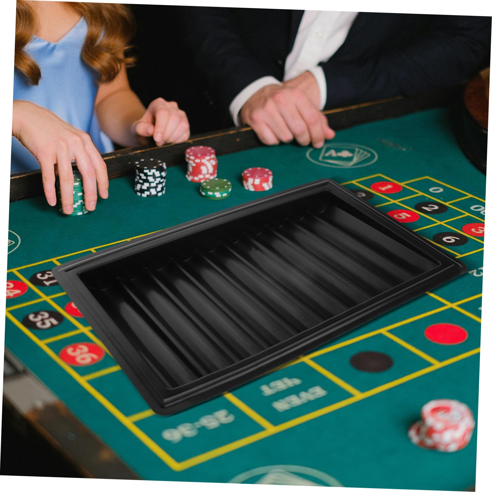 YARNOW Scatola Porta Fiches da Poker in Acrilico Trasparente, Compatta, per 500 Pezzi, per Poker e Giochi da Tavolo