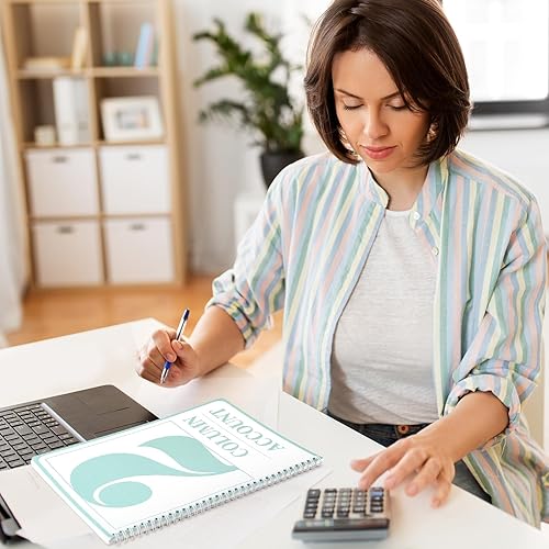 Miniatura 6 de Sayglossy Paquete de 2 libros de contabilidad columnar, cuaderno de contabilidad, libro de papel, libro de registro columnar para contabilidad de