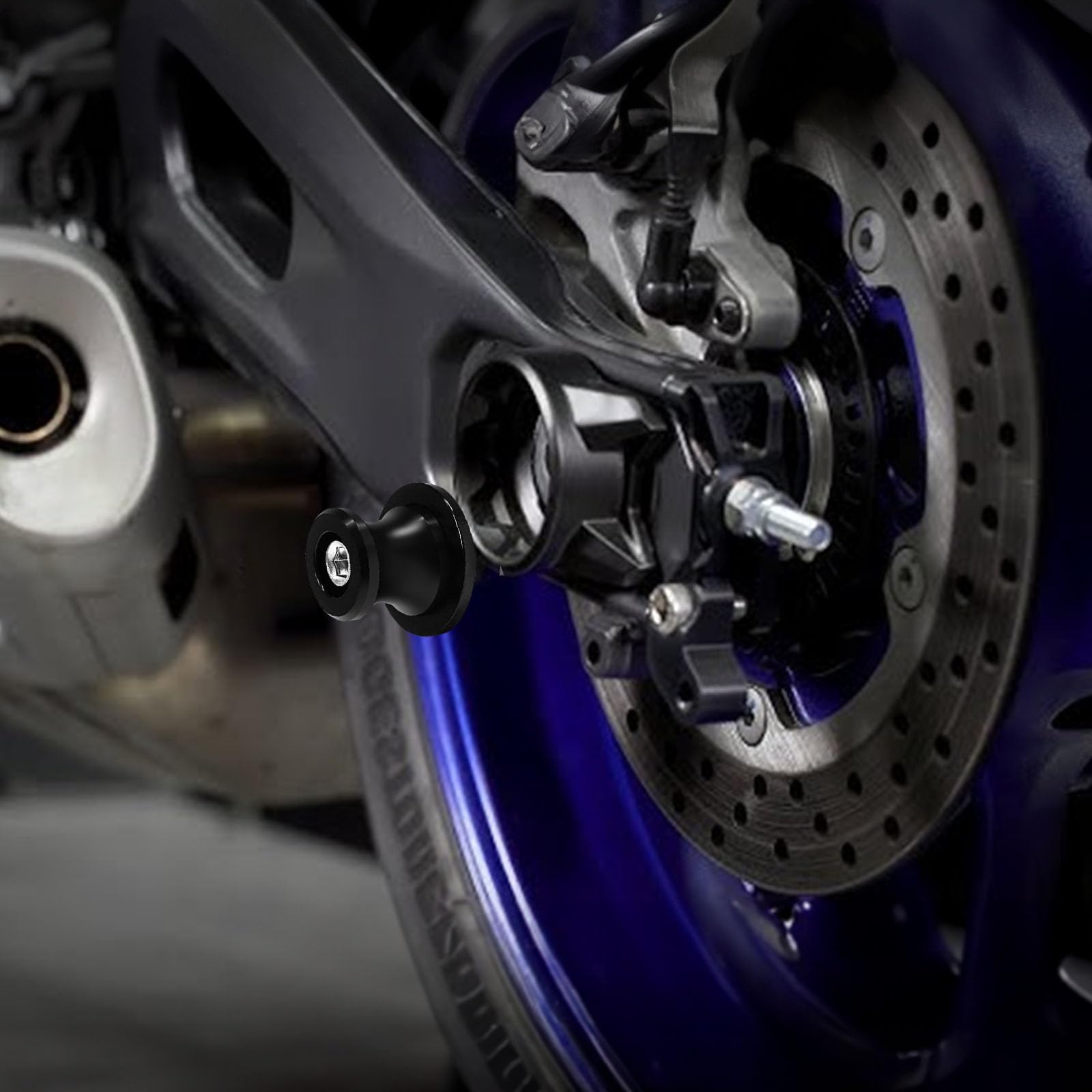 4 Piezas M10 eupdd Diábolos para Moto: 10mm Caballetes Traseros de Moto Aluminio CNC, Brazo Oscilante Motocicleta, Motocicleta CNC Soporte trasero, Diábolos Moto para Ayuda a proteger la Motocicleta