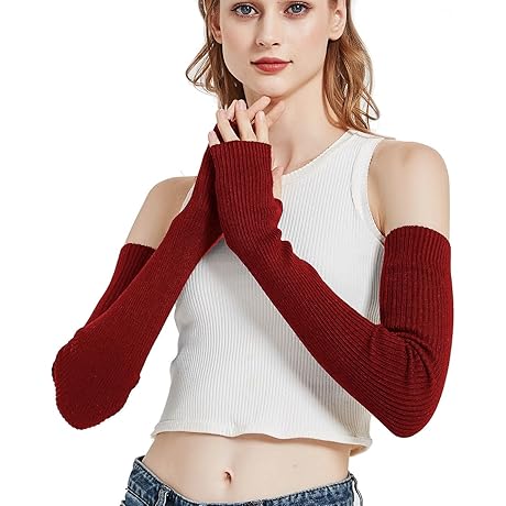 Wool Blend Arm Warmers with Extended Coverage