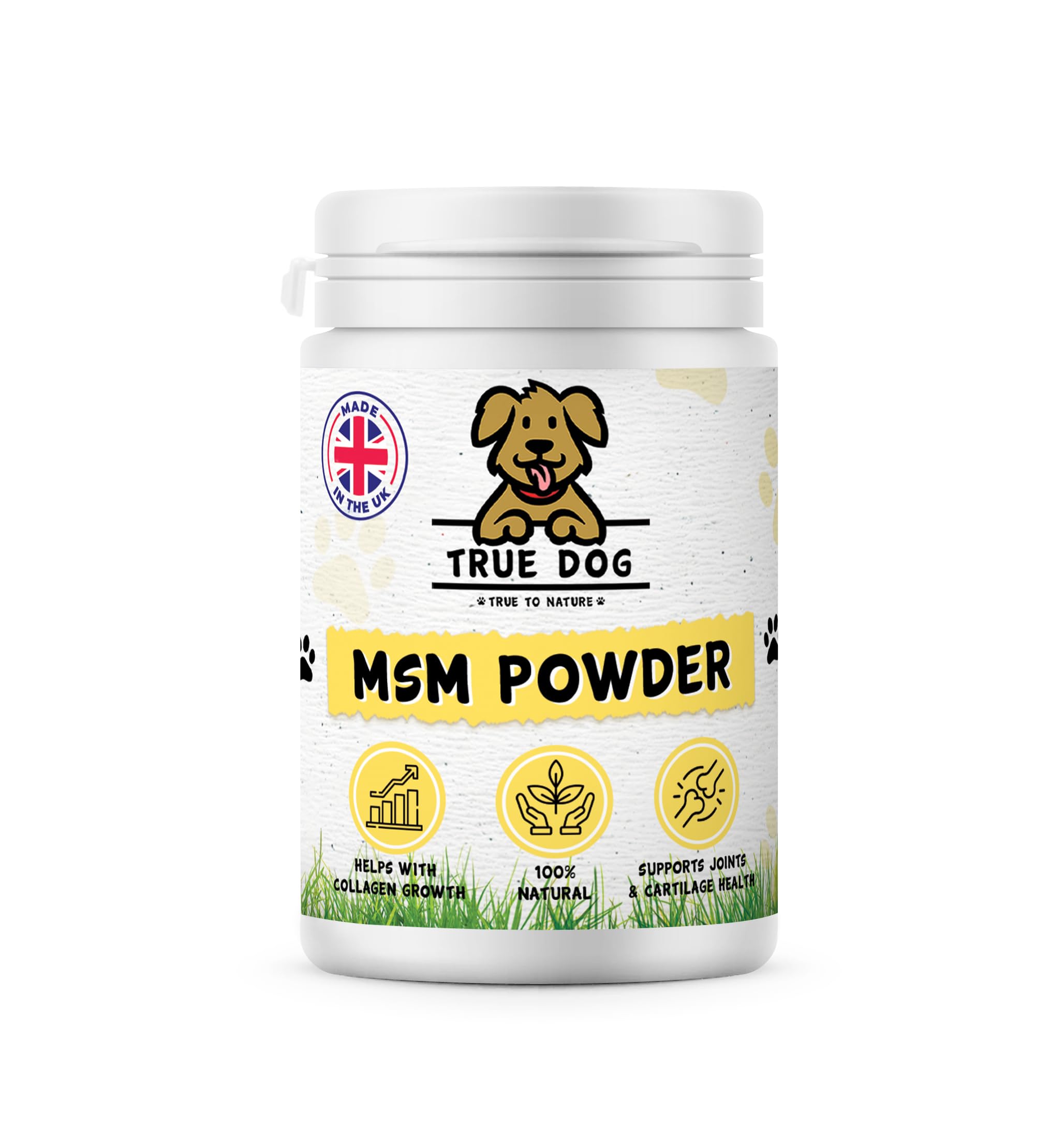 True Dog Pure MSM Powder 150g | Fast Acting Joint & Mobility Support for Dogs & Cats, Supports Collagen Growth & Cartilage Health