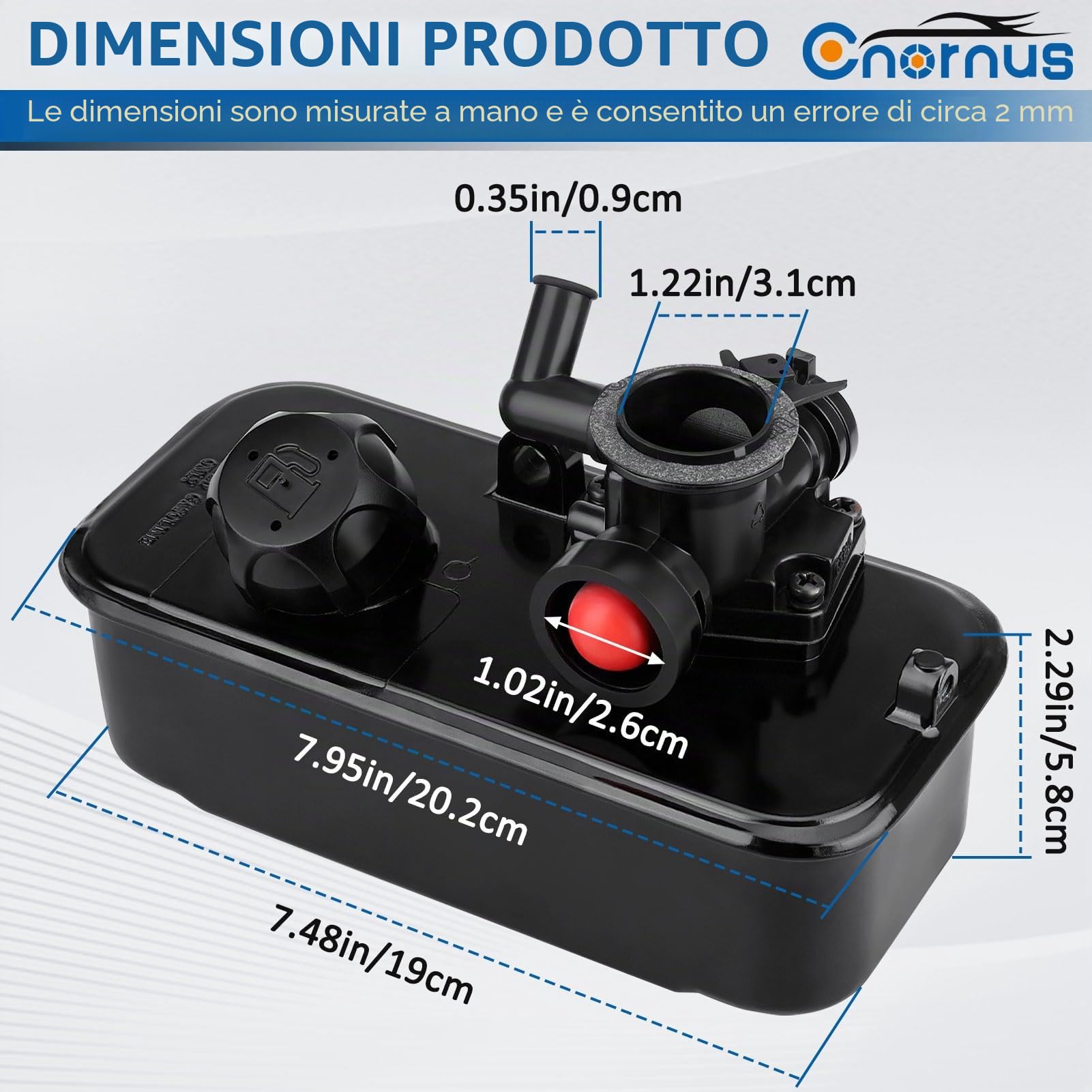 499809 498809A 494406 Serbatoio Benzina Gas Mower Assemblaggio carburatore Adatto per B&S 499809 498809A 494406