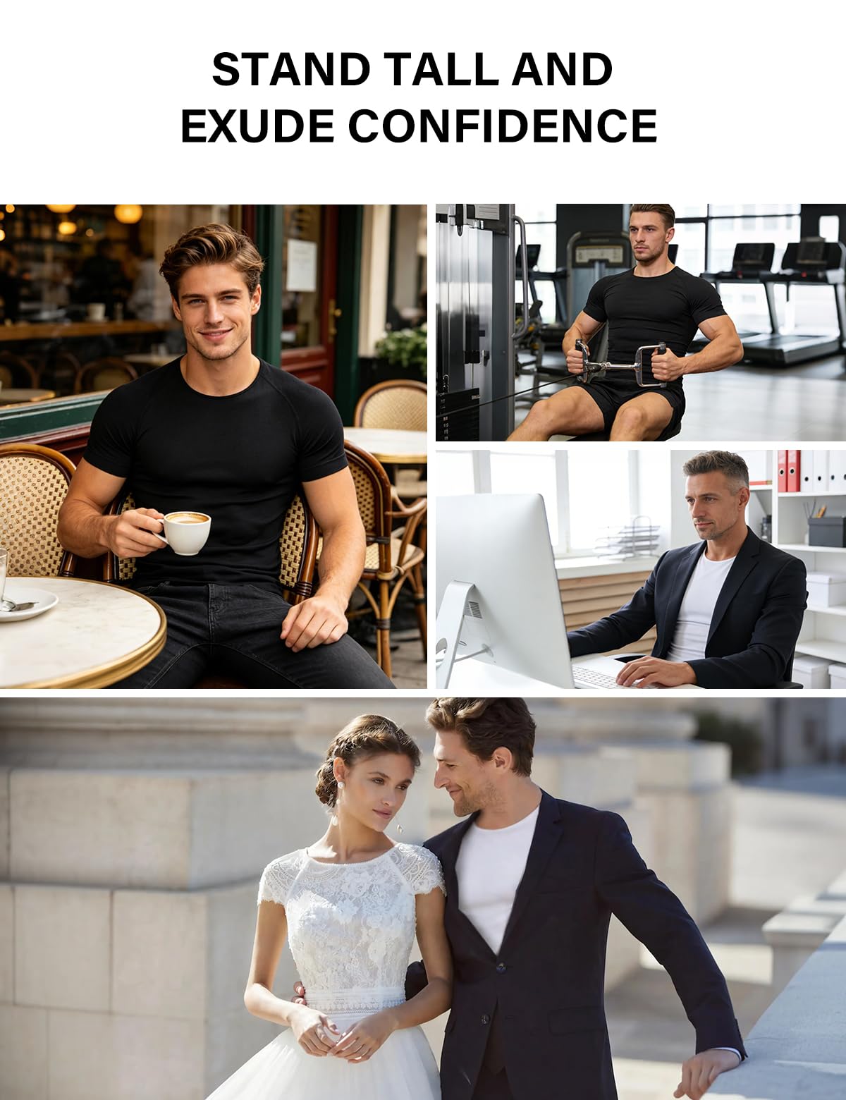 Casey Kevin Camiseta Compresión Hombre, Faja Reductora Hombre Adelgazante, Manga Corta Moldeadora Shapewear Secado Rápido para Gimnasio, Fitness, Deporte - 2