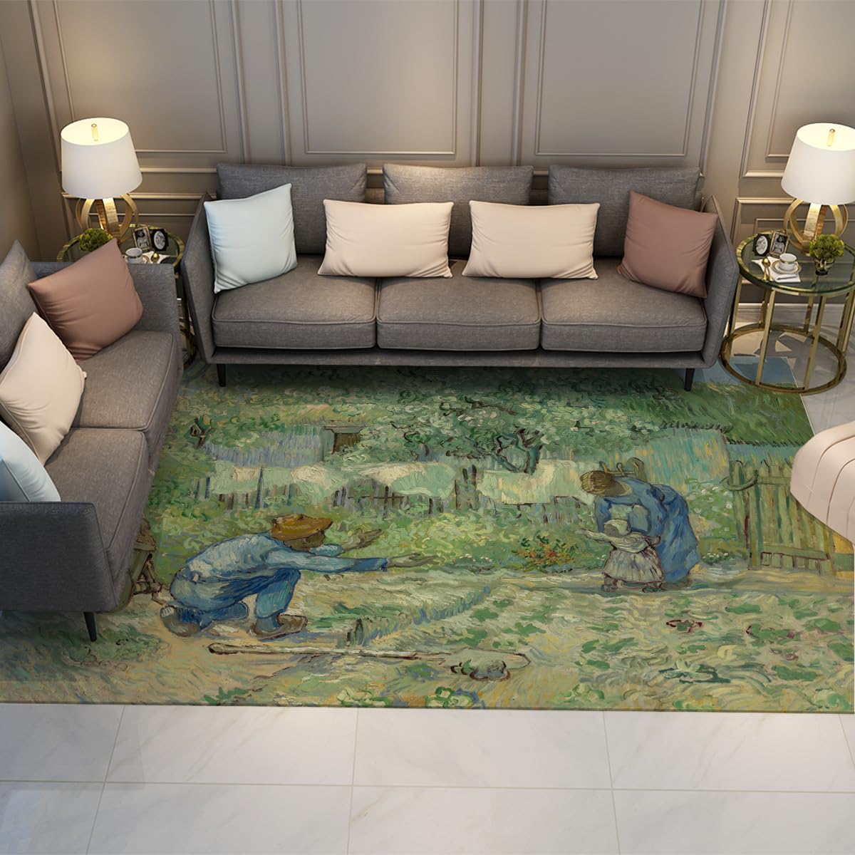 Klasyczne dywaniki 80 x 150 do przestrzeni artystycznej zmywalne dywaniki salon łóżko antypoślizgowe antypoślizgowe antypoślizgowe ramiona ultra miękki wystrój ogrodu rodzinna podłoga w kolorze