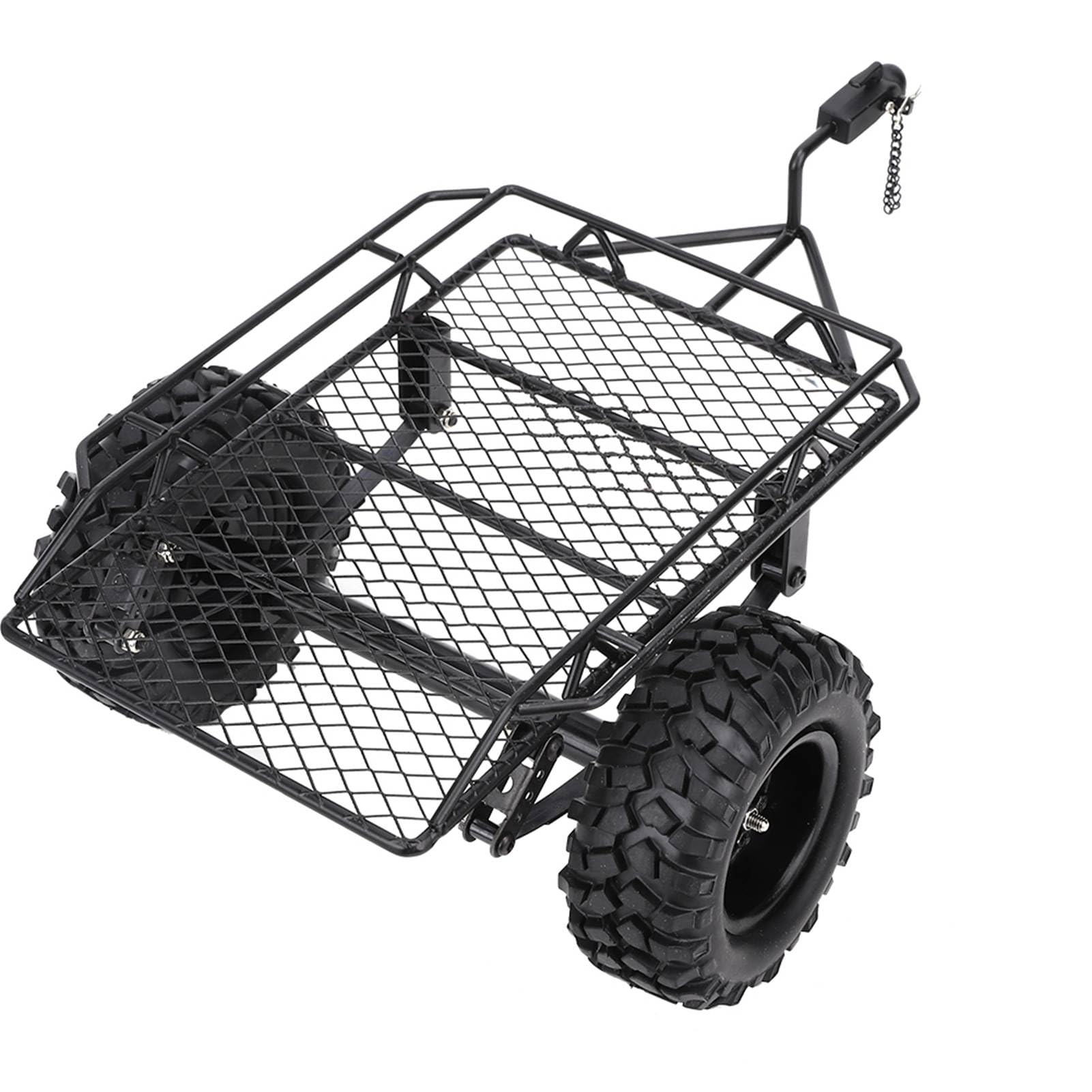 Metalowa przyczepa RC z łyżką Symulacja Heavy Duty Akcesoria samochodowe do TRX4 D90 SCX10 CC01 Samochody RC w skali 1/10 Czarna guma Metalowe opony Zestaw do samodzielnego
