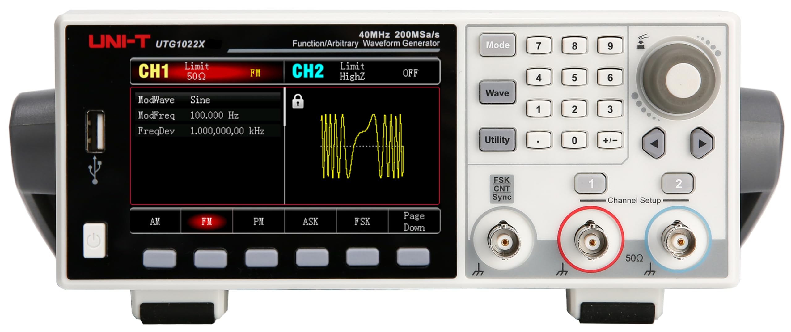 UNI-T UTG1022X - Generador de funciones (2 canales, 20 MHz)