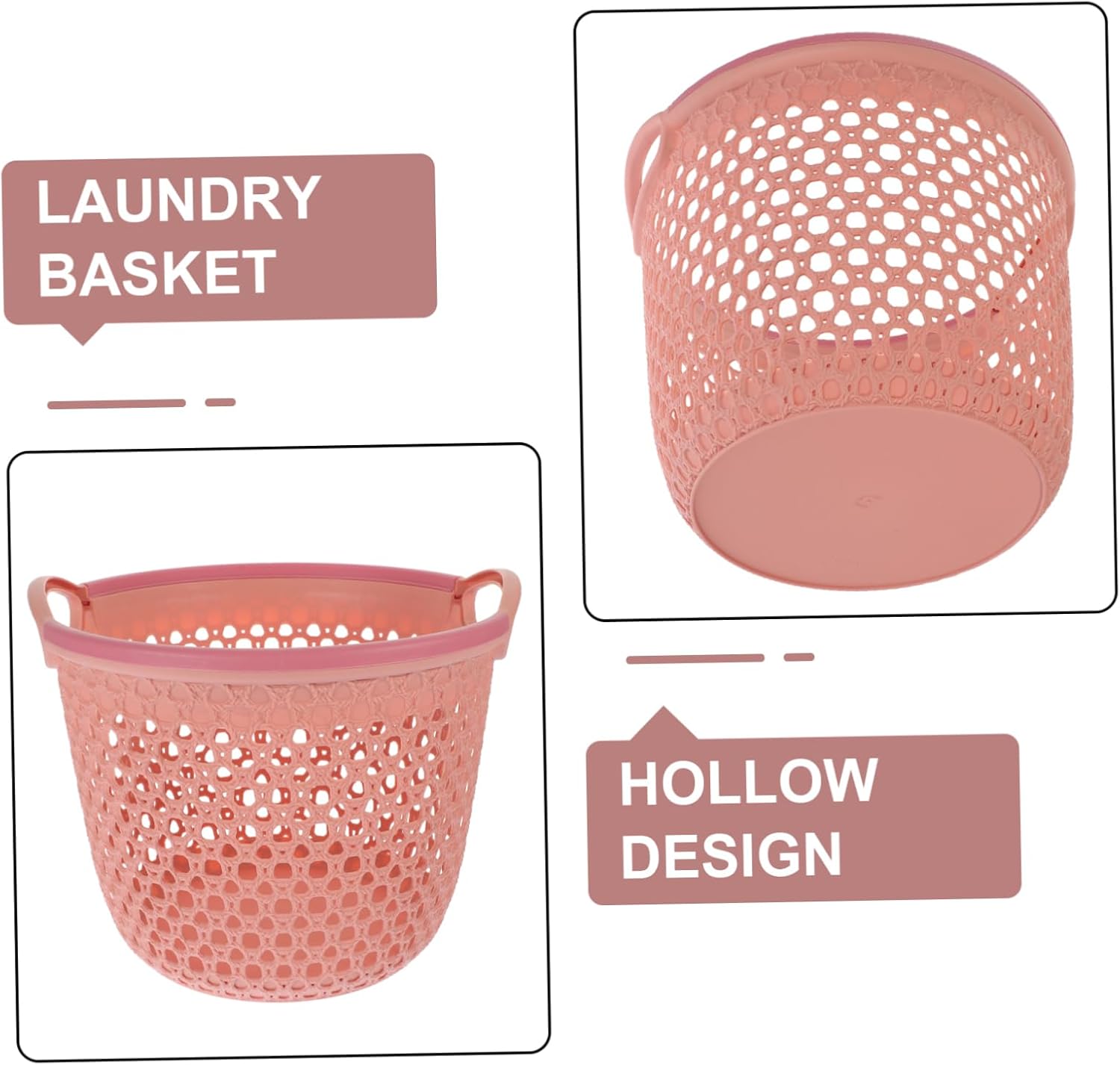 Portable Laundry Hamper with Handle Medium Lightweight Clothes Basket Organizer for Bathroom and Bedroom Storage Capacity Sundries Carrier