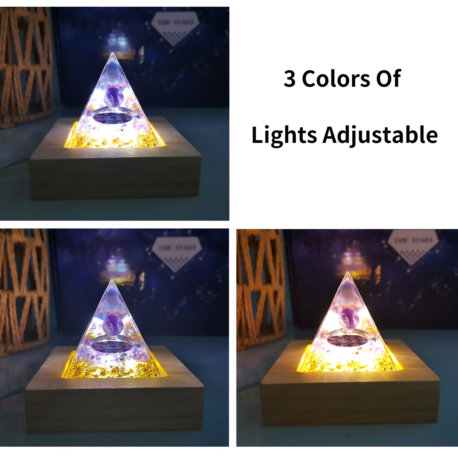 MeYuxg Wooden Light Base, Square Crystal Display Base, Ornament Display, Wooden Base - Image 4