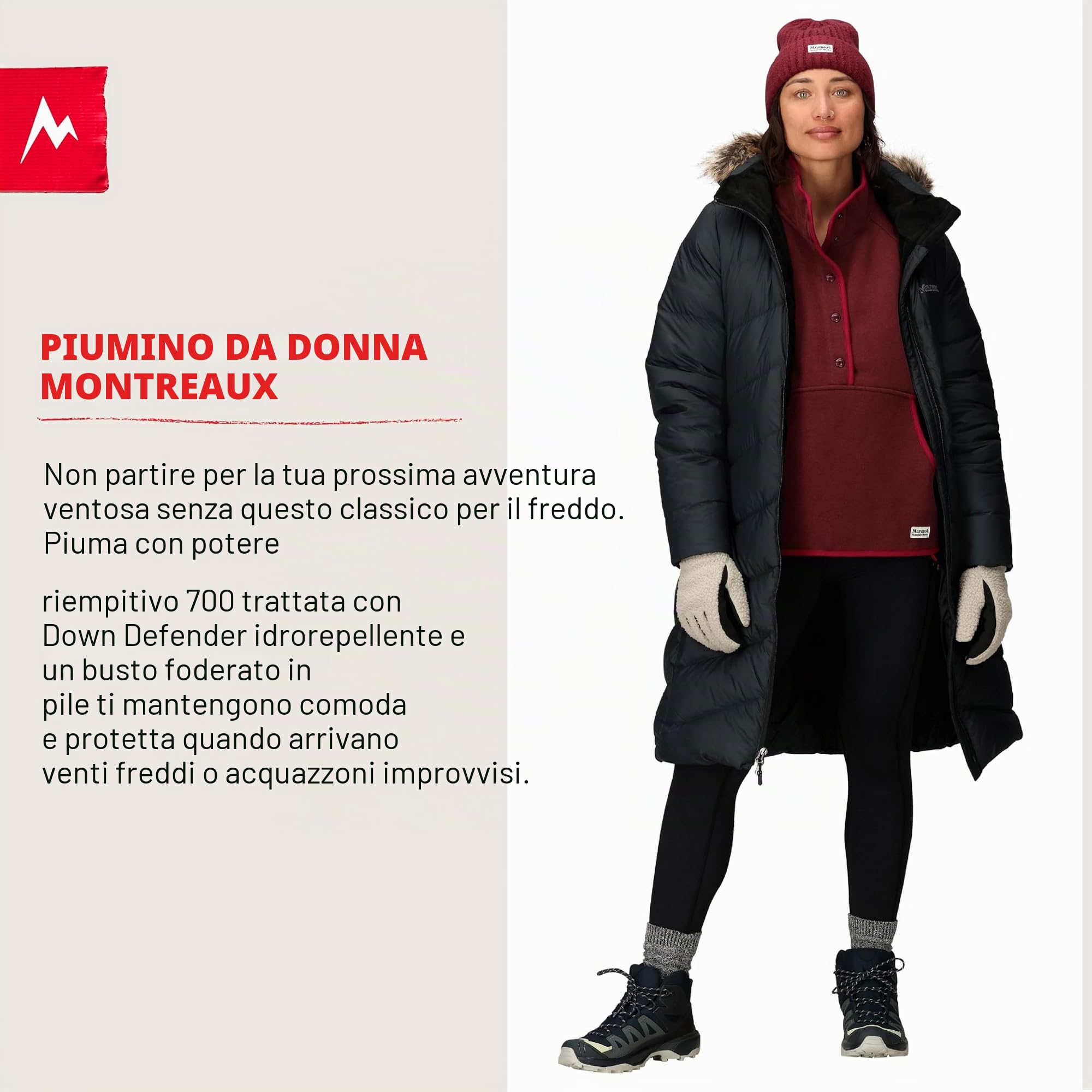 Marmot Wm's Montreaux Coat Piumino leggero isolante, densità dell'imbottitura 700, cappotto da esterno, giacca impermeabile idrorepellente, antivento Donna (Pacco da 1)