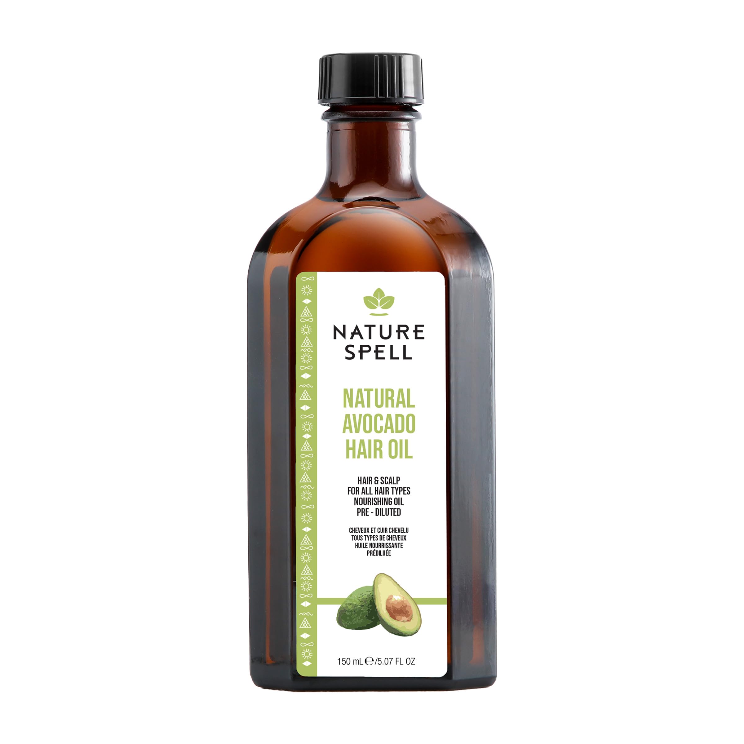 Nature SpellAvocado Oil for Hair & Scalp, Pre-Diluted Conditioning Oil to Nourish and Protect Roots and Strands, For All Hair Types, Vegan, 150ml