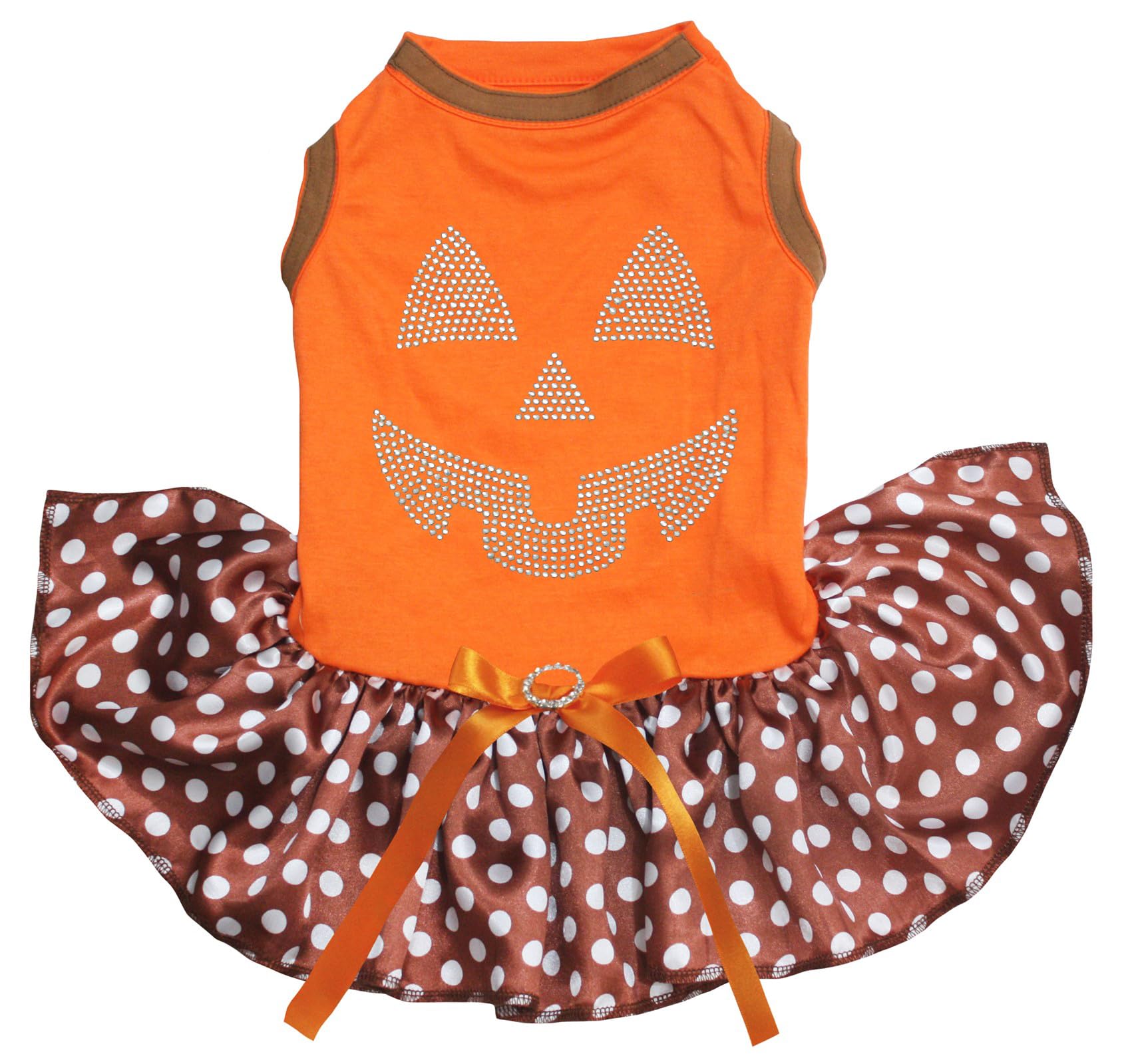 Robe pour chien citrouille strass XL confortable et souple