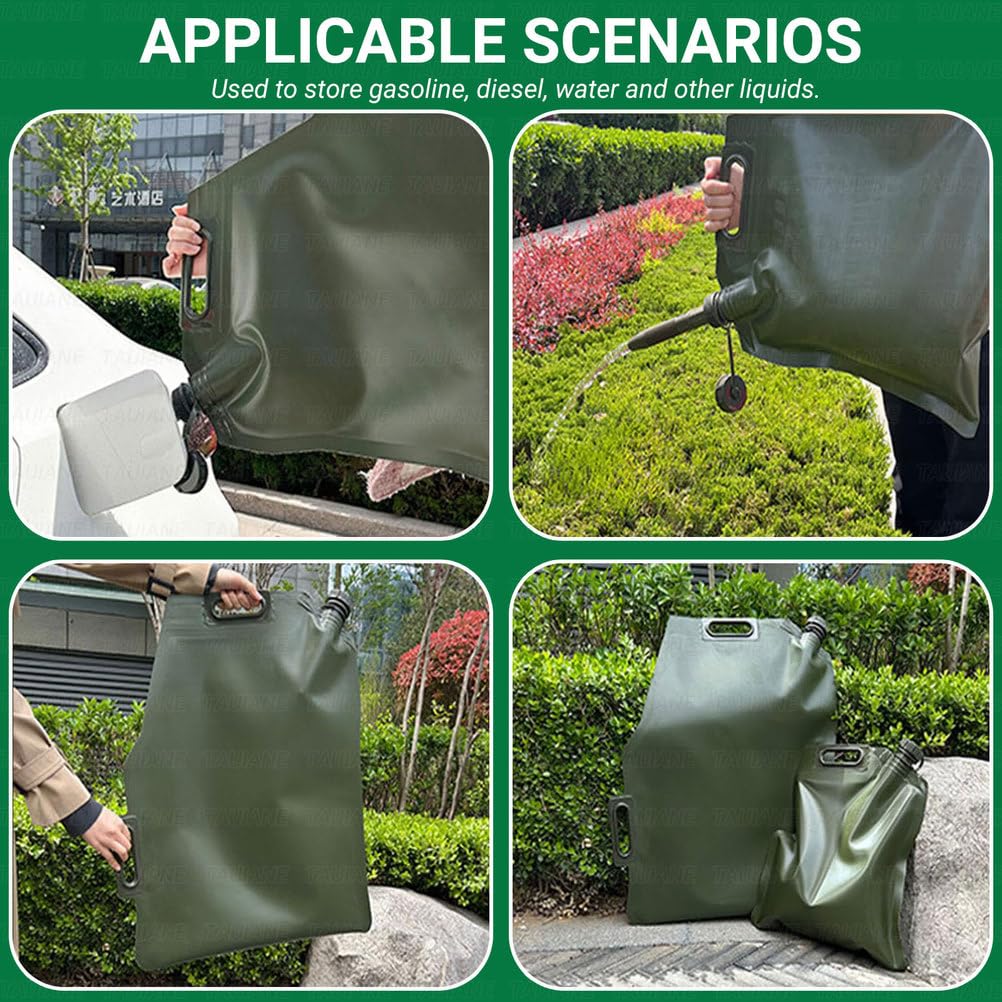 BidóN De Gasolina, BidóN De Combustible, DepóSito De DiéSel PortáTil Plegable, Hecho De TPU Flexible, con Boquilla Larga Y Flexible, Inserto De Emergencia para Exteriores