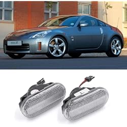 Luces Tablero Nissan Terrano 2 NSLUMO Indicador lateral Daynamic, marcador LED ámbar, repetidor de luz para Nissan 350Z Micra K12 Navara Frontier D40 Pathfinder Qashqai