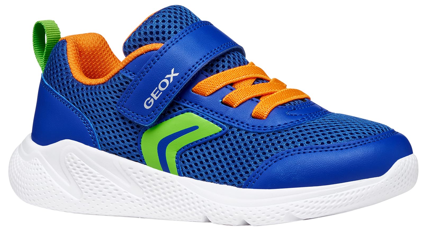 Geox J Sprintye Boy A Trainers, Royal/Orange, 39 EU