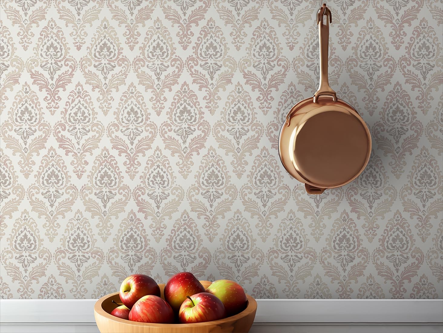 Vintage Peel and Stick Wallpaper Self Adhesive Wall Paper for Home Removable Wallpaper Pink/White for Home Rent Friendly Nursery on Background Decorative 17.3" x 118"