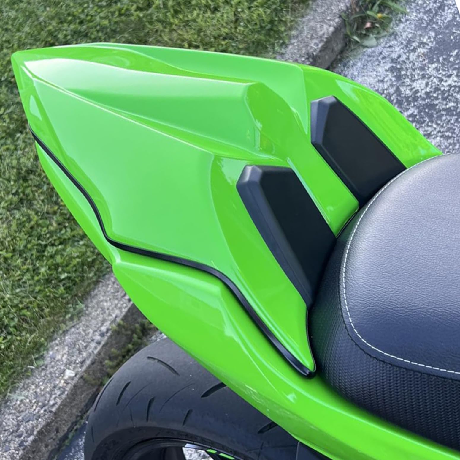 Tapa colin para Ninja 650 Z650 2017-2024 2025 2026 Cubierta de asiento Carenado del pasajero trasero (Verde claro)