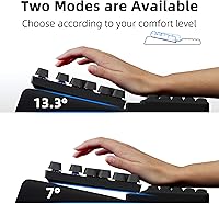 Vista 4 de Ospelelf - Soporte para teclado con reposamuñecas, cómodo soporte ergonómico para teclado para oficina y hogar