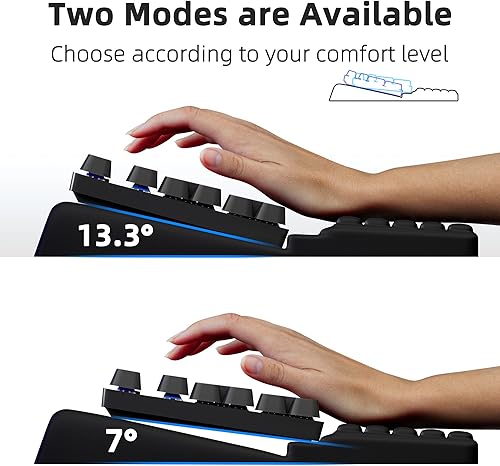 Miniatura 4 de Ospelelf - Soporte para teclado con reposamuñecas, cómodo soporte ergonómico para teclado para oficina y hogar