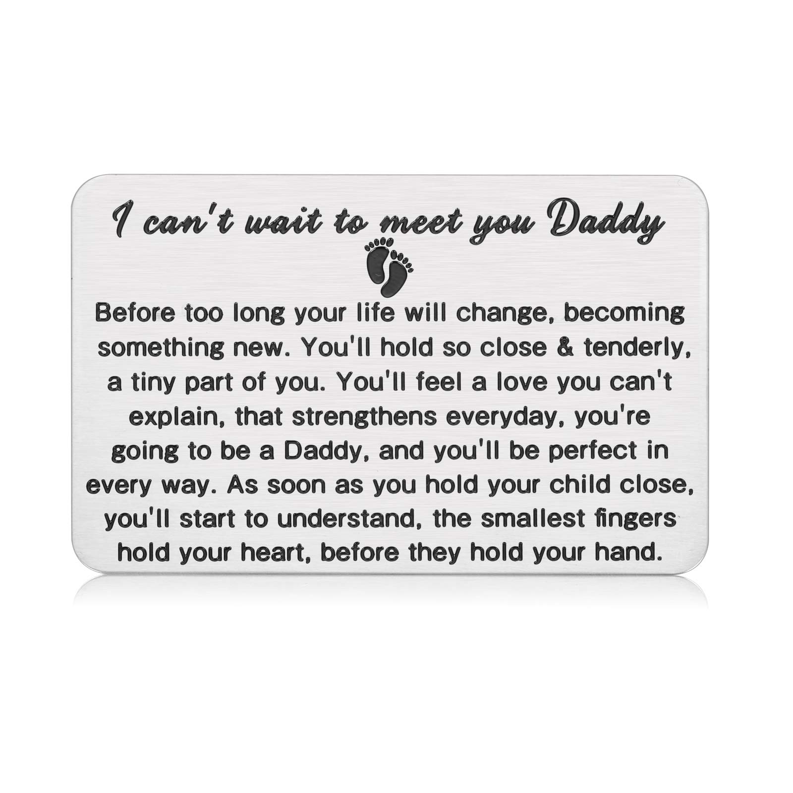 New Dad Wallet Insert Card Daddy to Be Gifts Pregnancy Baby Announcement Gifts for Him New Father Soon to Be Daddy Gifts for Men First Time Dads Gifts from New Mommy Christmas Father’s Day