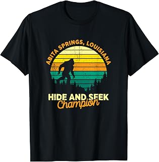 Retro Abita Springs, Louisiana Big foot Souvenir T-Shirt