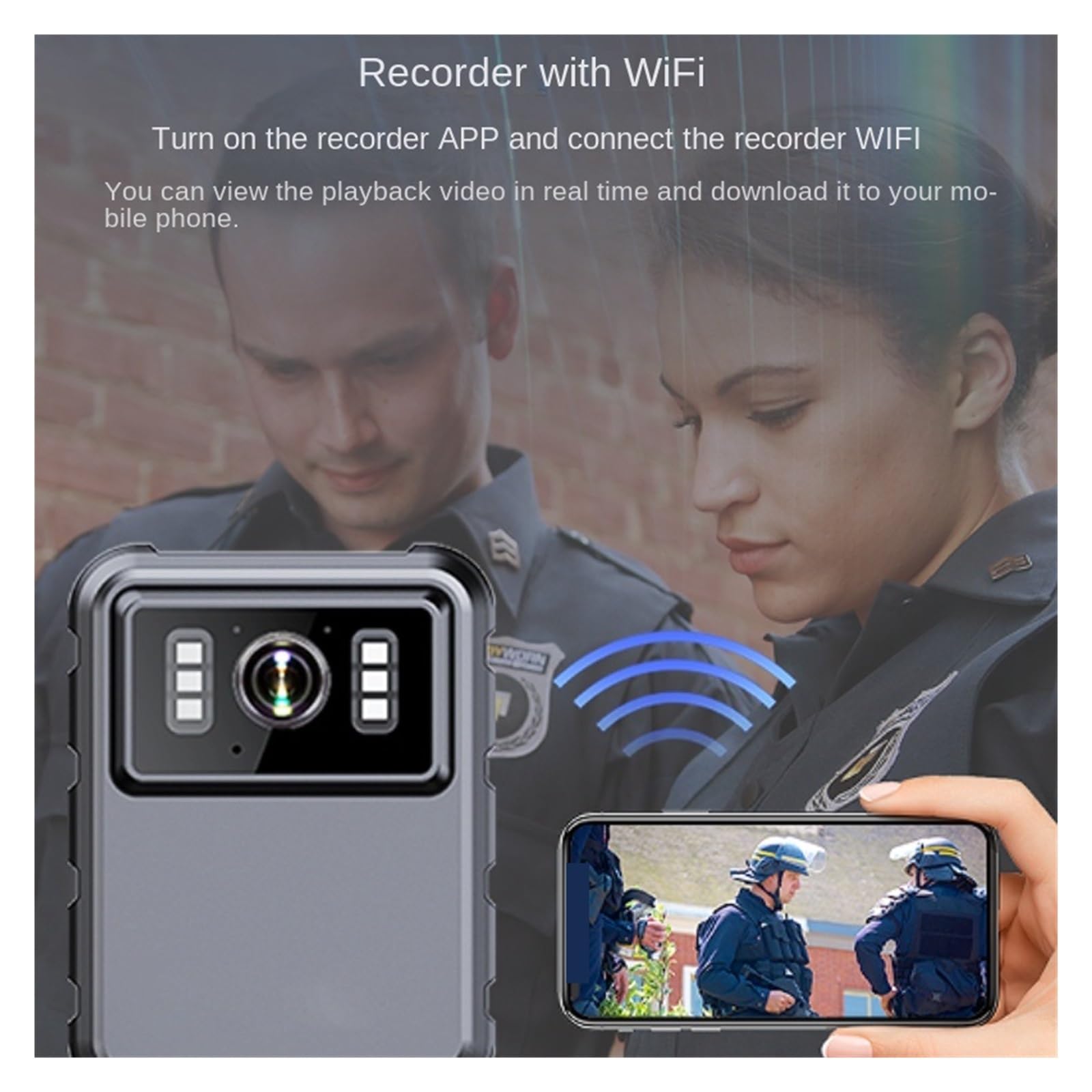 Macchina Fotografica d'azione Videocamera A Infrarossi for Visione Notturna Impermeabile con Registrazione in Loop Sport DV Videocamera con Cinturino for Bici(Cam ADD 16gb Card,WiFi)