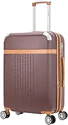 Mala de Viagem Média Athena Rígida ABS, Para Despacho 23kg, com 4 Rodas Duplas 360º, Cadeado TSA e Zíper Expansível