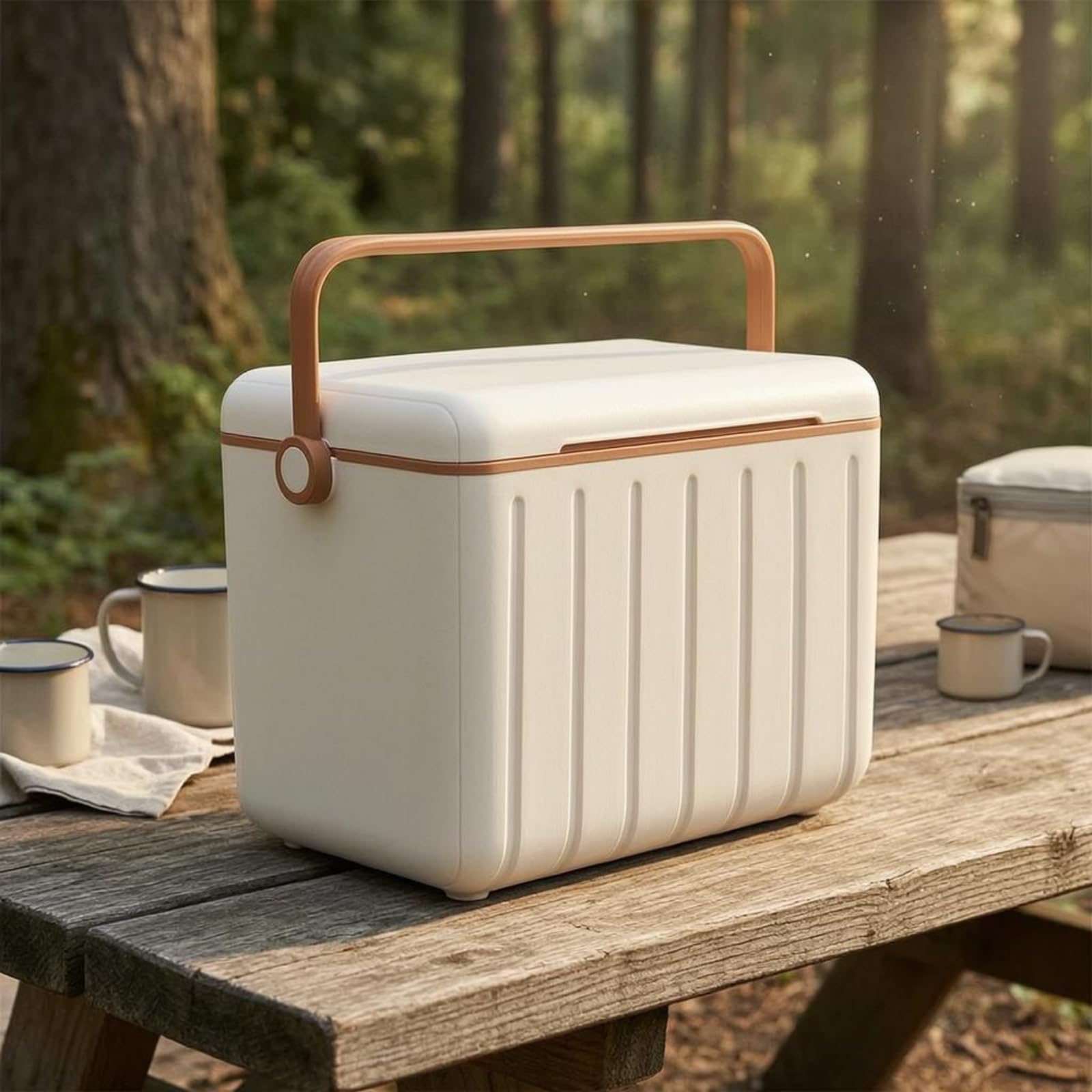 Gralara Borsa Termica Rigida Portatile Frigo Portatile Contenitore Isotermico Ghiacciaia con Maniglia Superiore E di Blocco per Trasporto Sicuro Inclusi