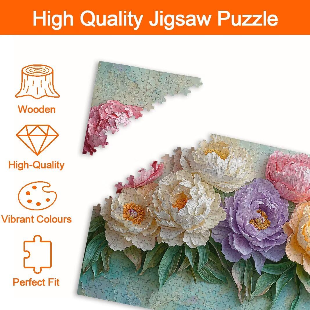 5000 puzzli dla dorosłych, piwonia na prezenty -8376