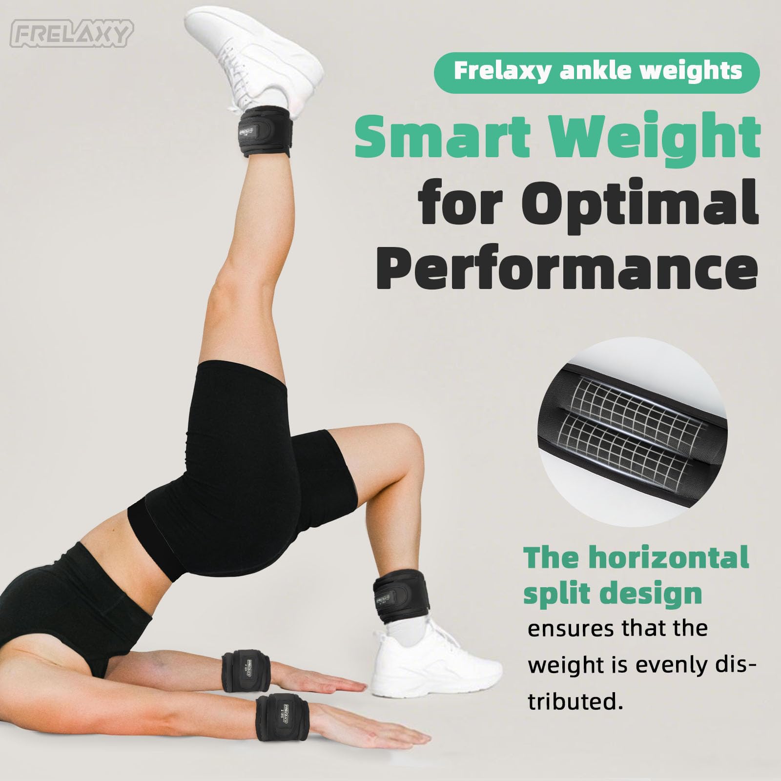 Frelaxy Pesas de tobillo y muñeca para mujeres, hombres y niños, cómodas pesas ajustables para caminar, gimnasio, yoga, pilates, baile, cardio y entrenamiento de fuerza, 1 libra y 2 libras