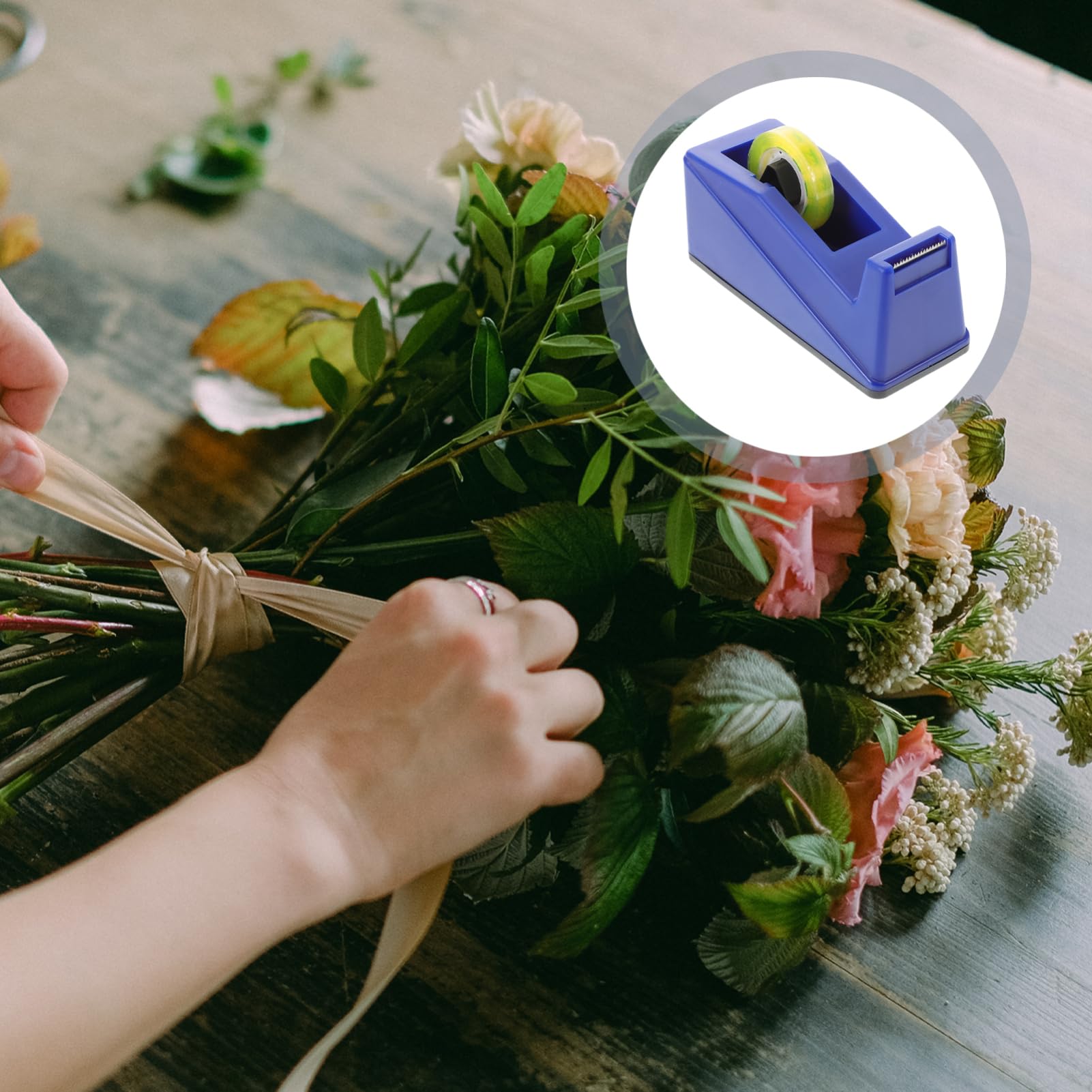 Operitacx 3 Sätze Blumen Verpackungsset Klebebandspender für Diy Blumensträuße Einschließlich Gummisitz Klein und Blumenwickel Tapes Zufällige Farbe