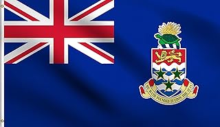 DMSE Cayman Islands Flag 3X5 Ft Foot 100% Polyester 100D Flag UV Resistant (3'X5' Ft Foot) (3'X5' Ft Foot)