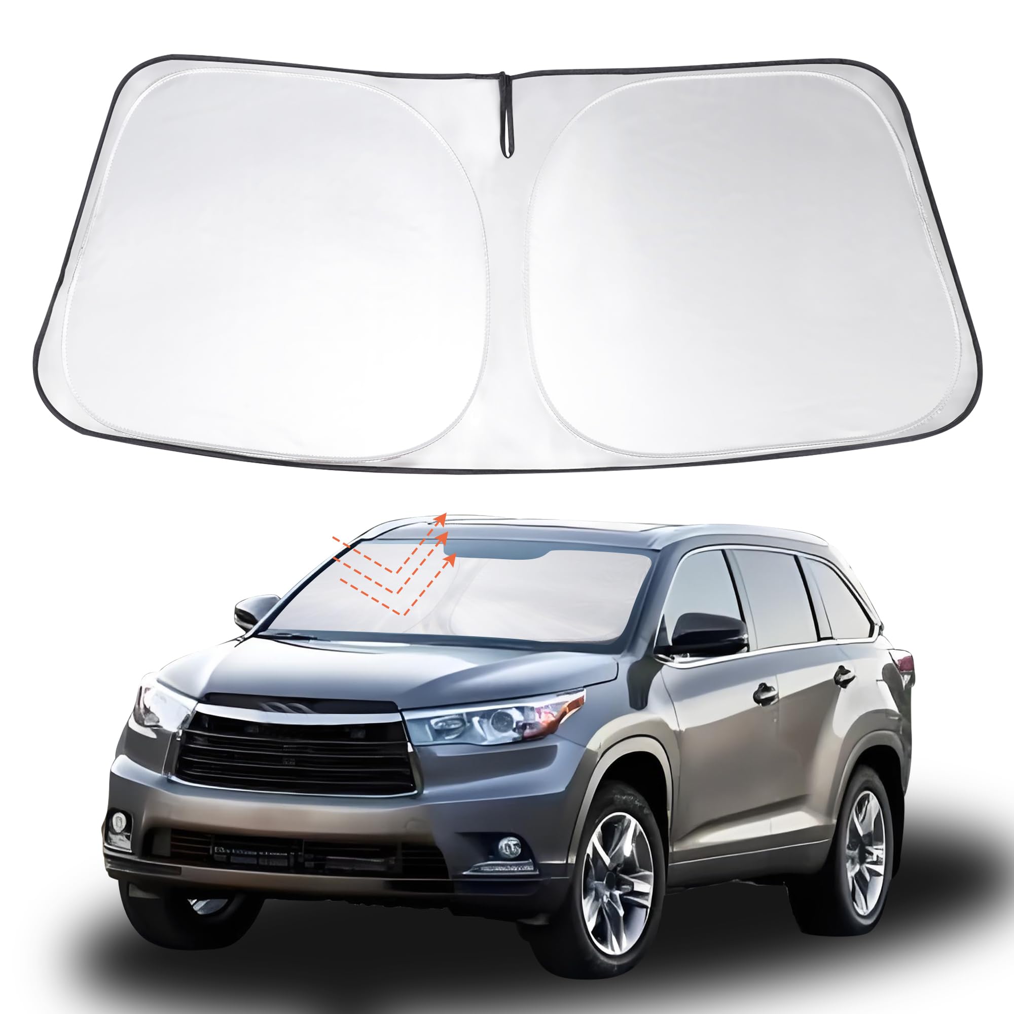 Windshield Sun Shade Sunshade for 2014-2019 Toyota Highlander