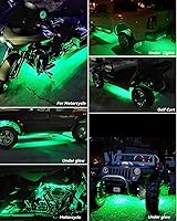 Vista 4 de Tira de luz LED de 12V 32CM Impermeable Tiras de luz LED verde para coches, motocicletas, carrito de golf, interior y exterior, barco marino 12V