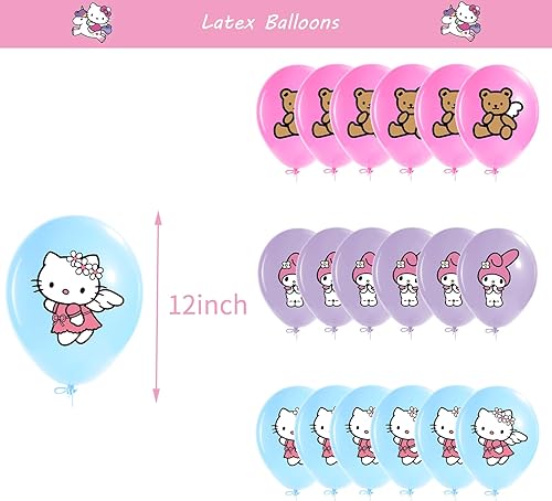 Miniatura 5 de Decoraciones de cumpleaños kawaii  Juego de 37, decoraciones de fiesta Kawaii, suministros de fiesta Kawaii incluyen lindo adorno de dibujos