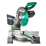 Metabo HPT 10-Inch Single Bevel Compound Miter Saw&comma; 15-Amp Power Saw with Xact Cut Shadow Line&comma; Precision Miter Angles&comma; Single Bevel 0-45°&comma; 40T TCT Miter Saw Blade&comma; Lightweight Design&comma; C10FCG2