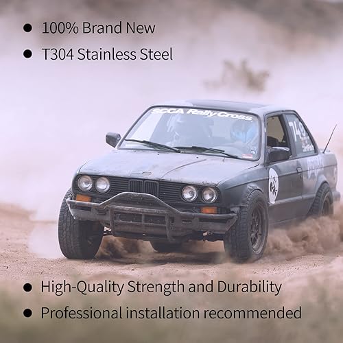 Miniatura 5 de Tubo de tubo de escape de mandril personalizado de 2.5 pulgadas y 180 grados, acero inoxidable T304, ajuste universal, 22.82 pulgadas de longitud,