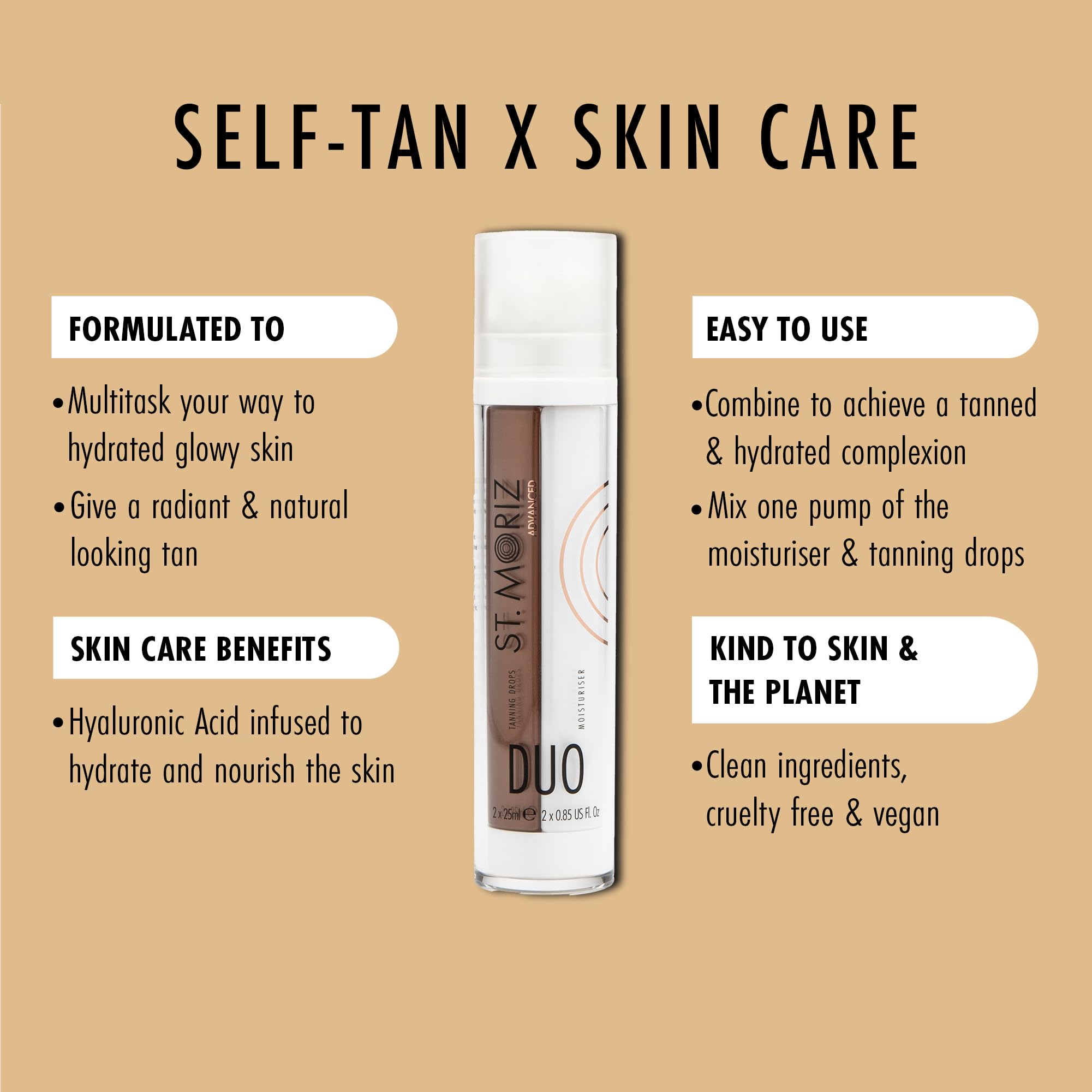 St Moriz Advanced Moisturiser & Tanning Drops Duo, Cream, 50 ml (Pack of 1) - Image 2