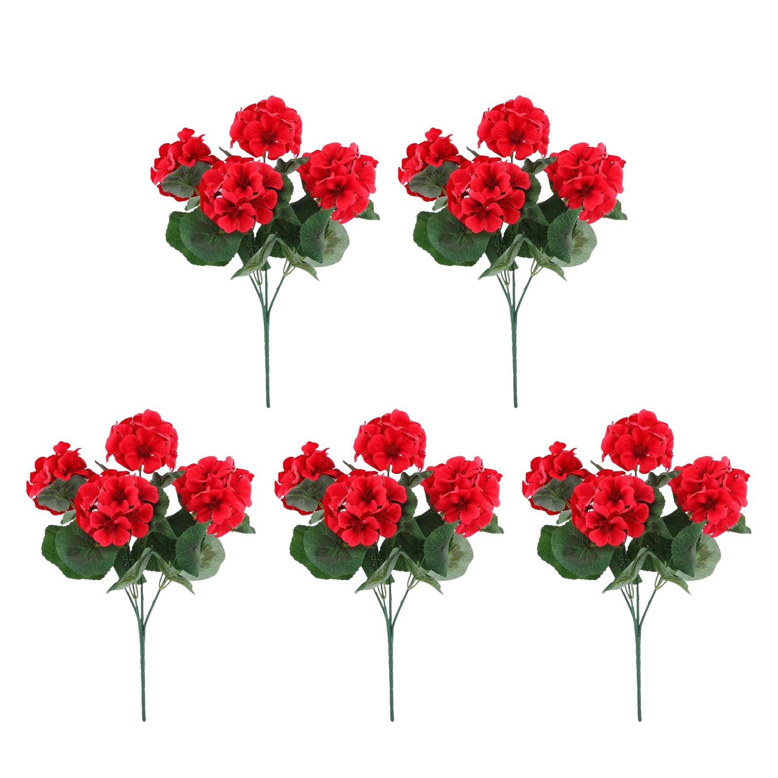 SXRQ 5 / 8Pcs Artificial Silk Crabapple Flower Realistic Geranium Flower for Wedding Home Decoration and Photography Tool Kid Safe Fraudulent