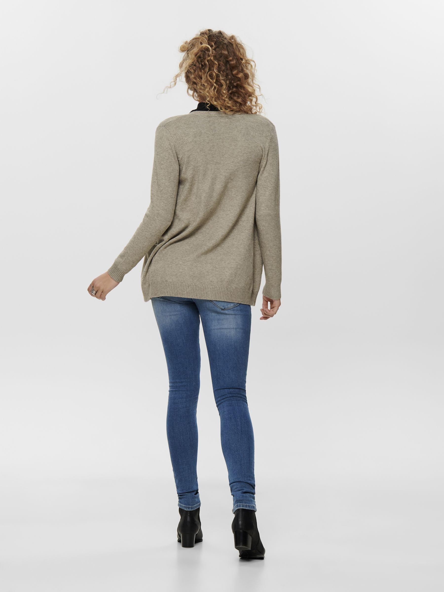 ONLY Onllesly L/S Open Cardigan Knt Noos Kardigan Kobiety, Beżowy, XS