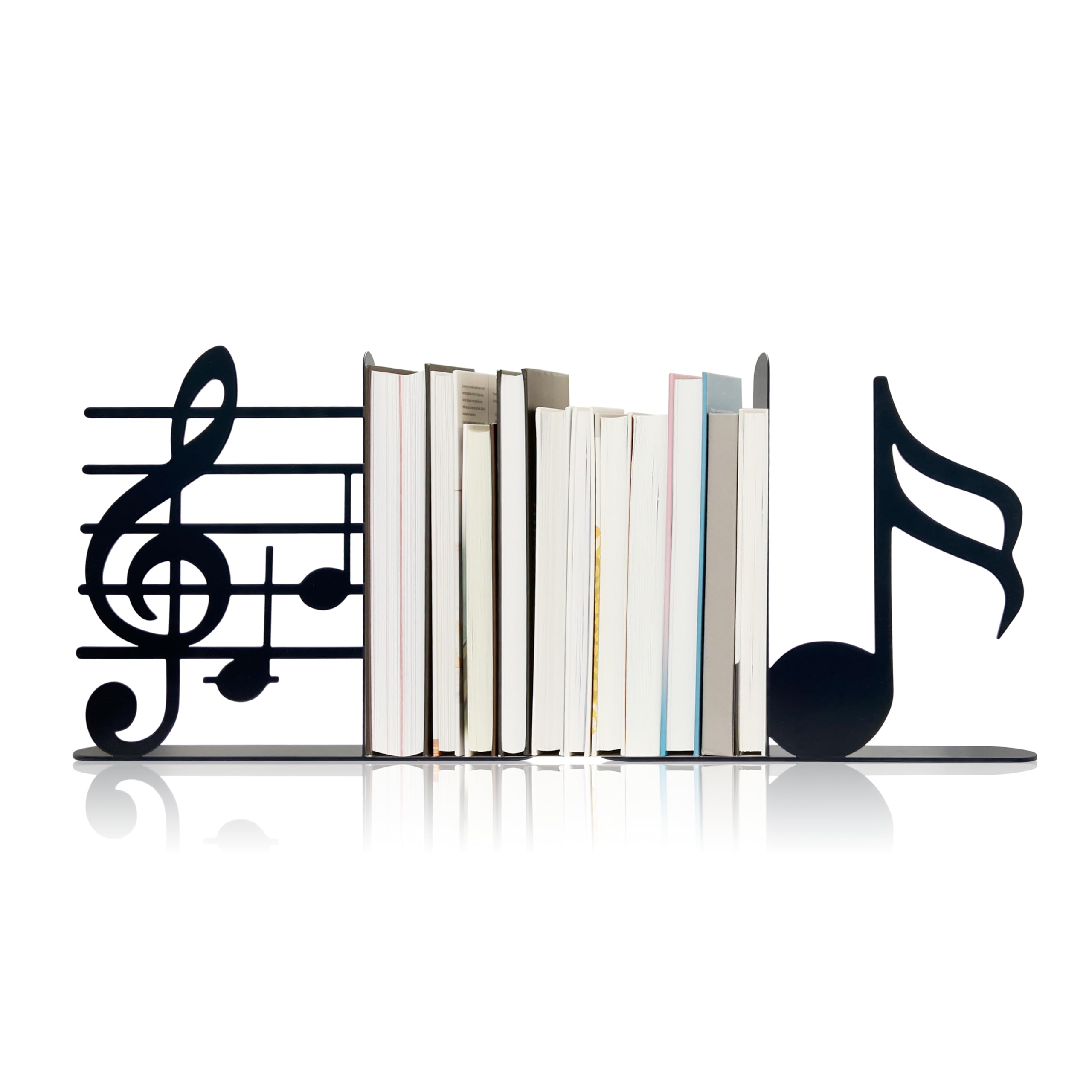 Unique Metal Music Themed Book Ends, Musical Note Bookend, Decorative Bookends, Bookshelf Holder, Metal Bookend, Unique Bookends, Music Gifts for Music Lovers