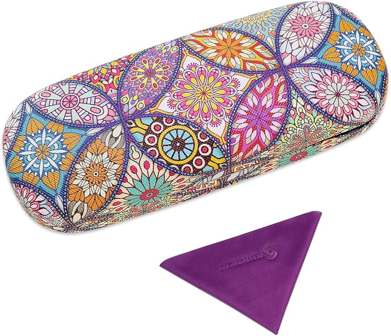 PERFECTSIGHT Funda rígida para lentes, funda protectora Kawaii para niños, bonita funda para lentes para mujeres, hombres y niñas